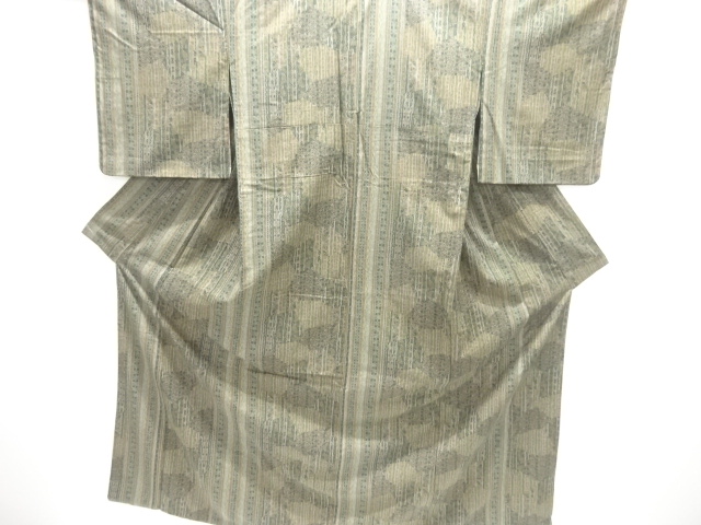 JAPANESE KIMONO / HITOE / TSUMUGI / FLORAL SARASA